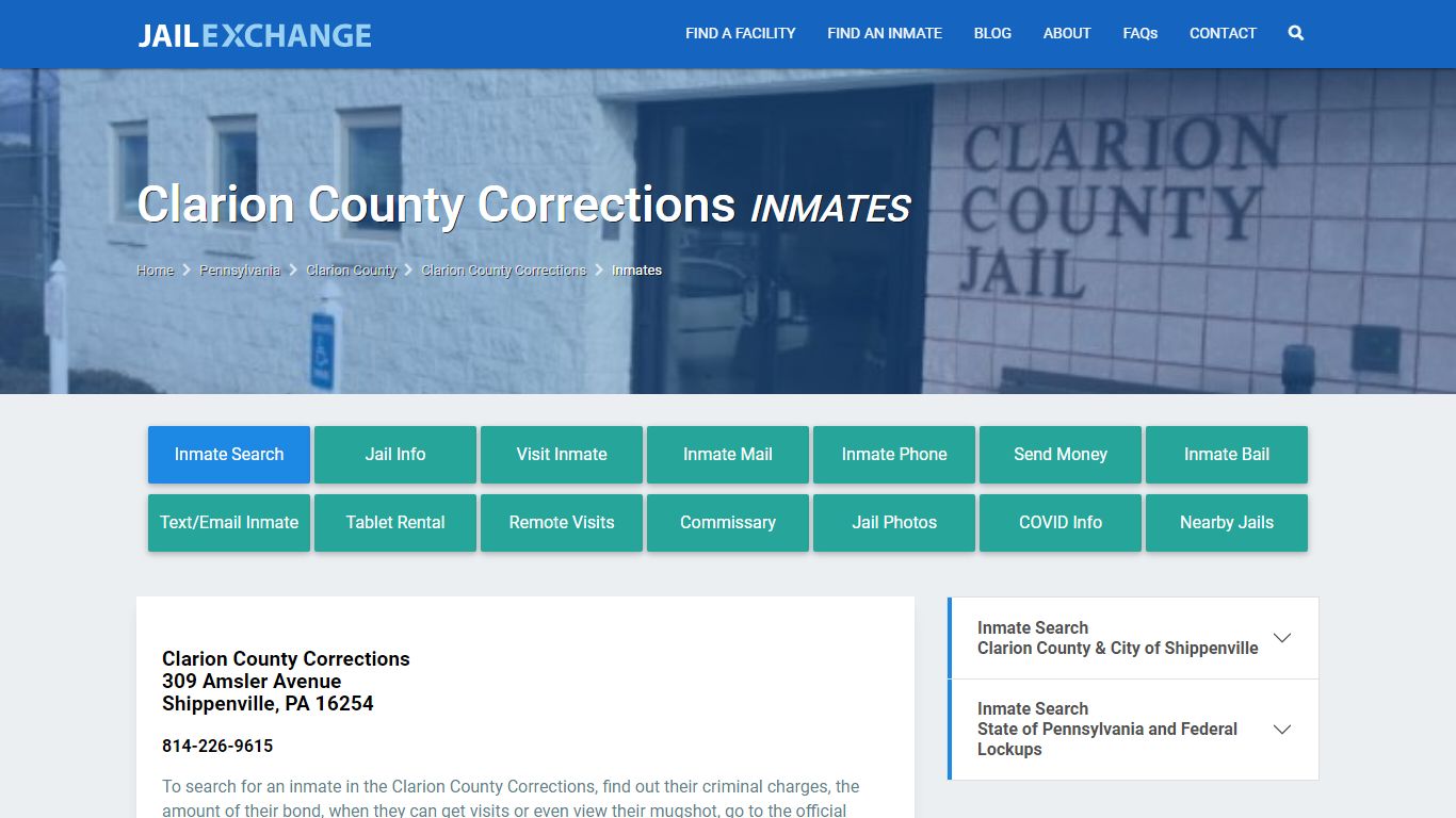 Clarion County Jail Inmates | Arrests | Mugshots | PA